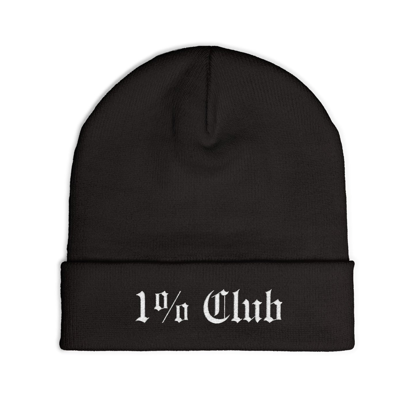 1 Percent Club | Embroidered Knit Beanie | Cozy Fashion Accessory, Warm Winter Hat, Gift Idea, Trendy Headwear, Unisex Beanie