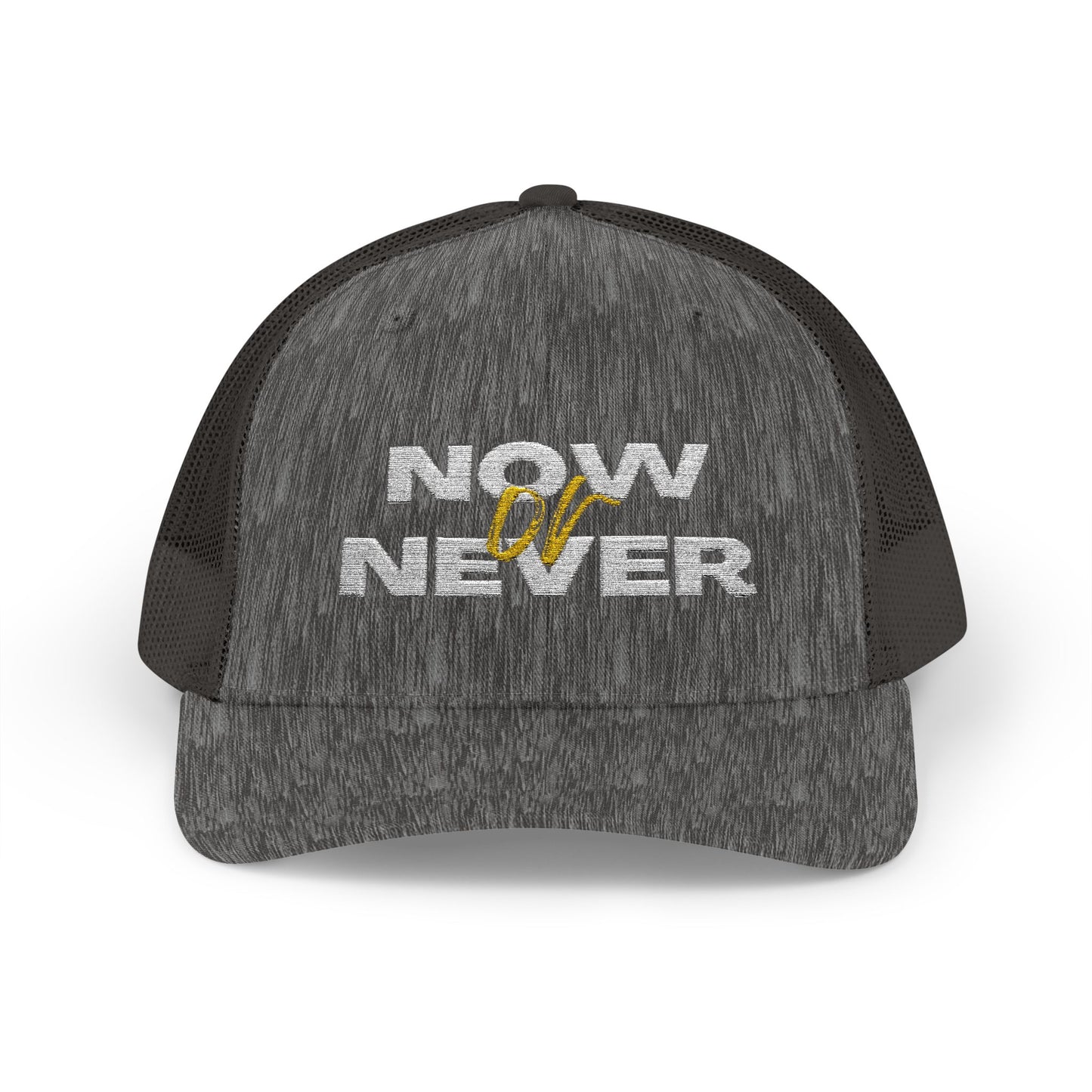 Now or Never Snapback Trucker Cap | Stylish Hat for Everyday, Perfect Gift, Trendy Headwear for Festivals, Sports, Casual Wear