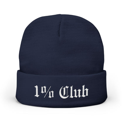 1 Percent Club | Embroidered Knit Beanie | Cozy Fashion Accessory, Warm Winter Hat, Gift Idea, Trendy Headwear, Unisex Beanie