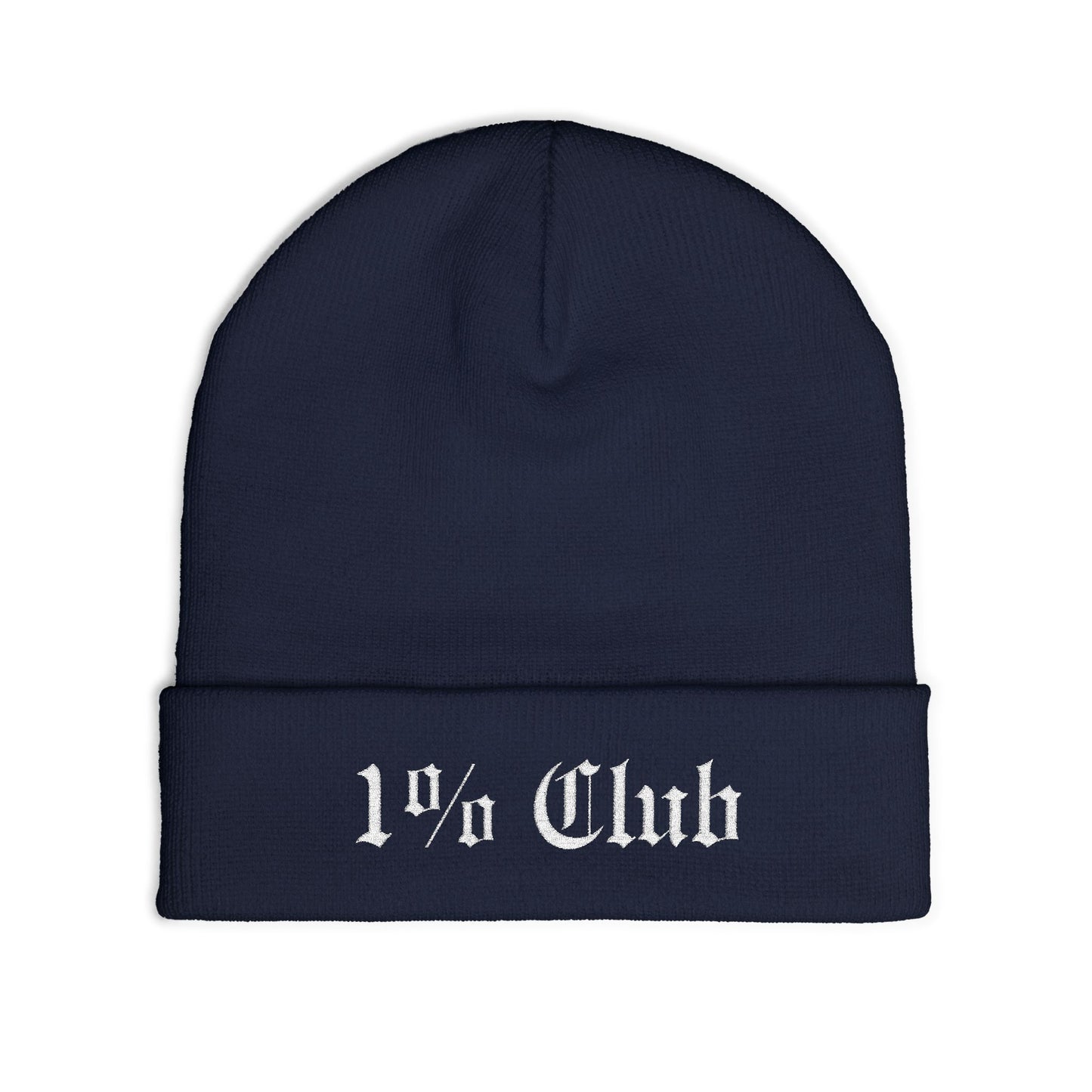 1 Percent Club | Embroidered Knit Beanie | Cozy Fashion Accessory, Warm Winter Hat, Gift Idea, Trendy Headwear, Unisex Beanie
