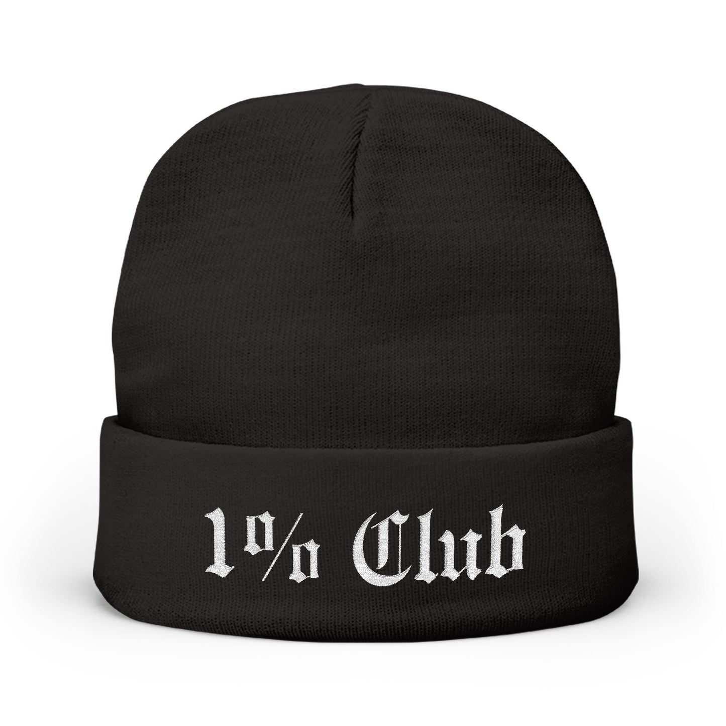 1 Percent Club | Embroidered Knit Beanie | Cozy Fashion Accessory, Warm Winter Hat, Gift Idea, Trendy Headwear, Unisex Beanie